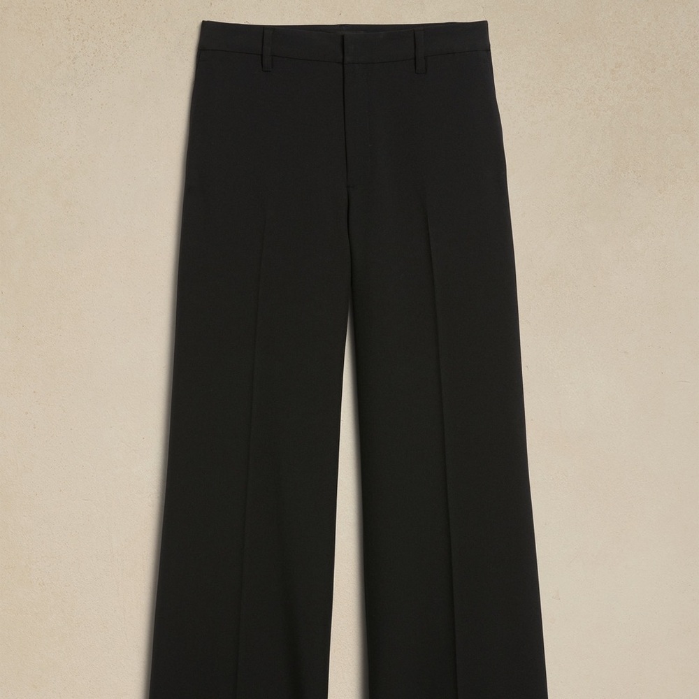Banana Republic Black Sculpted Wide Leg Trouser